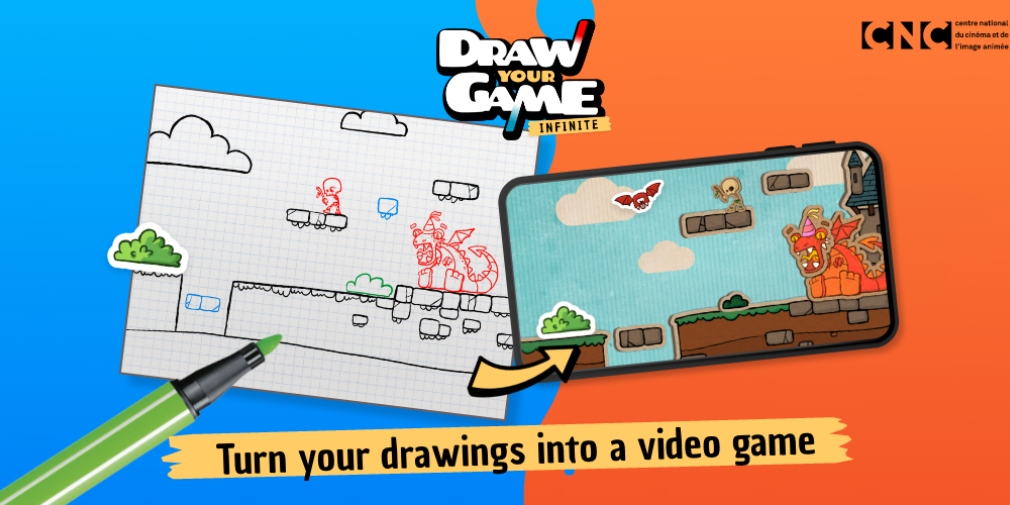 Draw Your Game Infinite, available now on iOS and Android, sees you creating your own levels by drawing pictures
